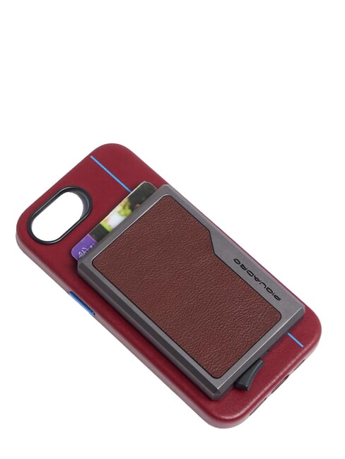 BLACK SQUARE Portcard din piele și aluminiu PIELE - Portofele bărbați