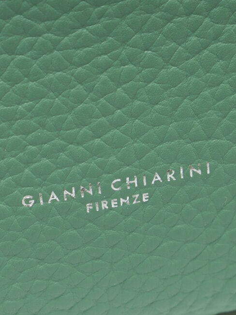 HERMY Geantă de umăr din piele cu curea de mână nisip-mentă - Genți femei