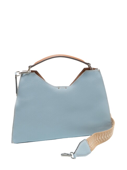 AURORA L Geantă de mână, cu curea de umăr cer-caramel - Genți femei