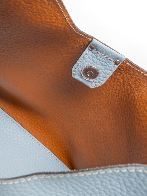 AURORA L Geantă de mână, cu curea de umăr cer-caramel - Genți femei