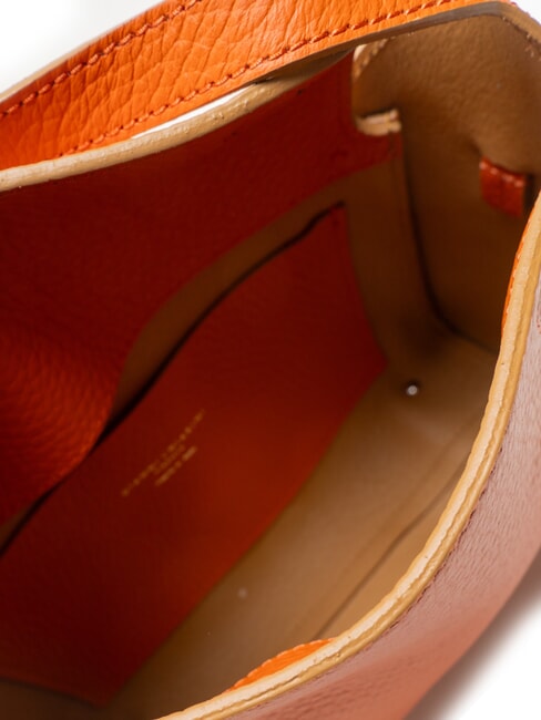 PENELOPE Geanta de umar din piele cu curea de umar coral-natură - Genți femei