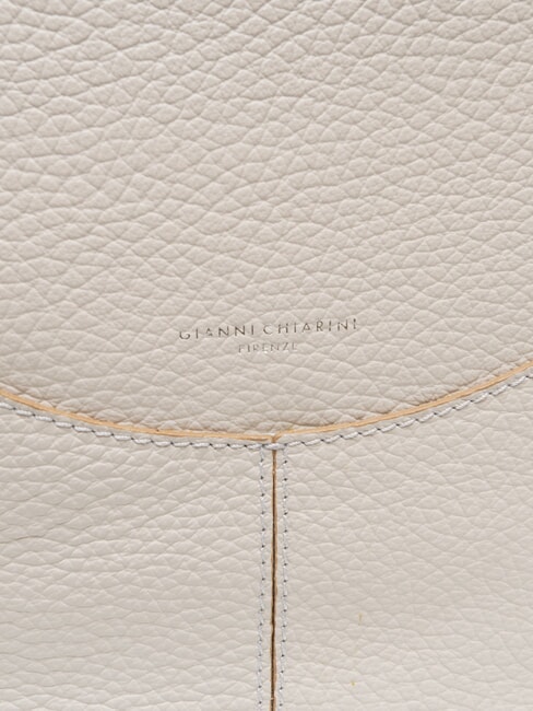 MINERVA Geanta de umar din piele nisip - Genți femei