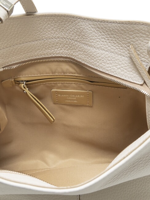 MINERVA Geanta de umar din piele nisip - Genți femei