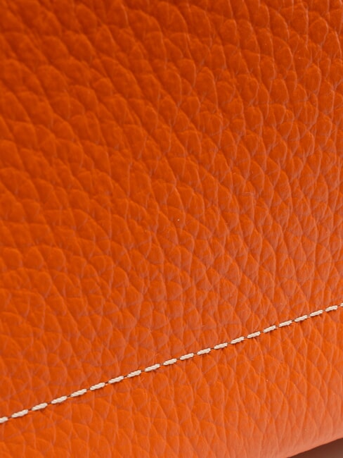 NICOLE Geantă de umăr din piele coral - Genți femei