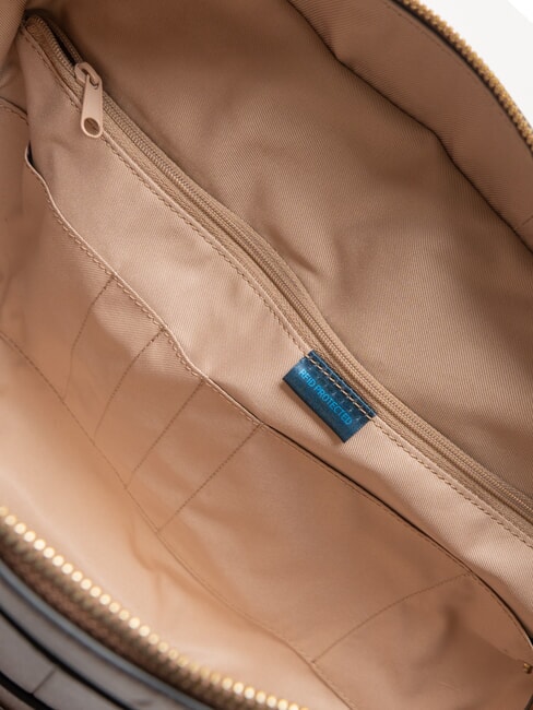 CAMPIONARIO - DAFNE Servietă din piele maro/vișiniu/bej - Serviete birou