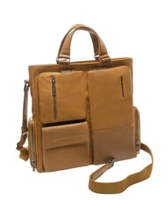 PIQUADRO CAMPIONARIO - RONNIE Suport PC din piele Bora galben - Genți femei - 2