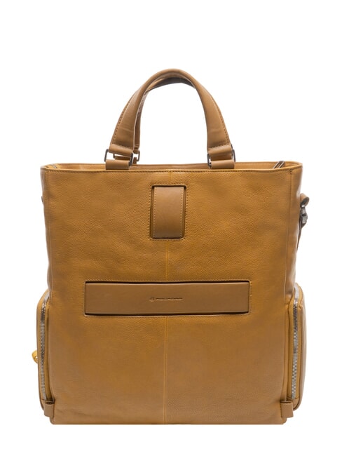 CAMPIONARIO - RONNIE Suport PC din piele Bora galben - Genți femei