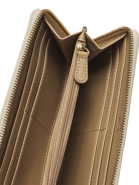 SCRIPT Portofel mare cu fermoar fildeş - Portofele femei