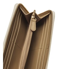 LOVE MOSCHINO SCRIPT Portofel mare cu fermoar fildeş - Portofele femei - 2