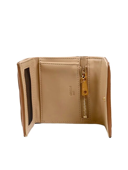 LOVE EMBOSSED Portofel mic pentru monede cămilă - Portofele femei