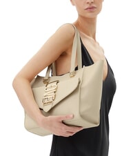 LOVE MOSCHINO LOVEBUG Geantă de cumpărături de umăr cu buzunar fildeş - Genți femei - 5