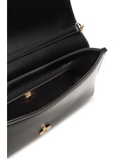 LOVE MOSCHINO SCRIPT Geantă cu curea de umăr metalică negru - Genți femei - 5