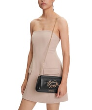 LOVE MOSCHINO SCRIPT Geantă cu curea de umăr metalică negru - Genți femei - 6