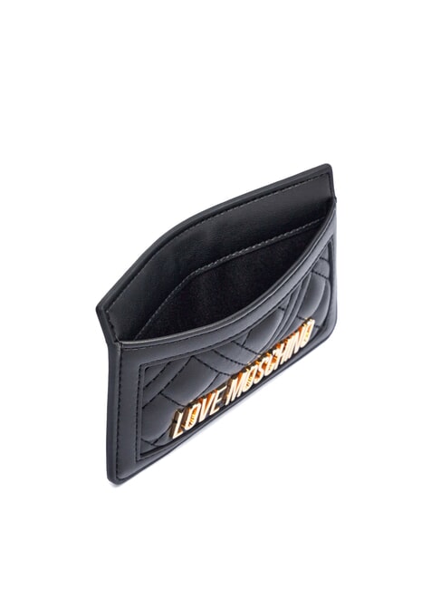 QUILTED Suport plat matlasat pentru carduri negru - Portofele femei