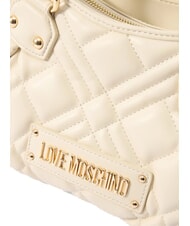 LOVE MOSCHINO QUILTED Geantă de mână cu curea de umăr fildeş - Genți femei - 4