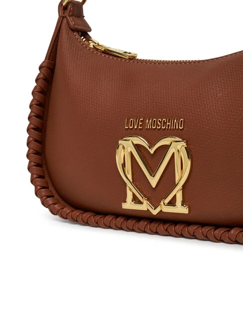 BRAIDED Geantă de umăr cămilă - Genți femei