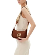 LOVE MOSCHINO BRAIDED Geantă de umăr cămilă - Genți femei - 6