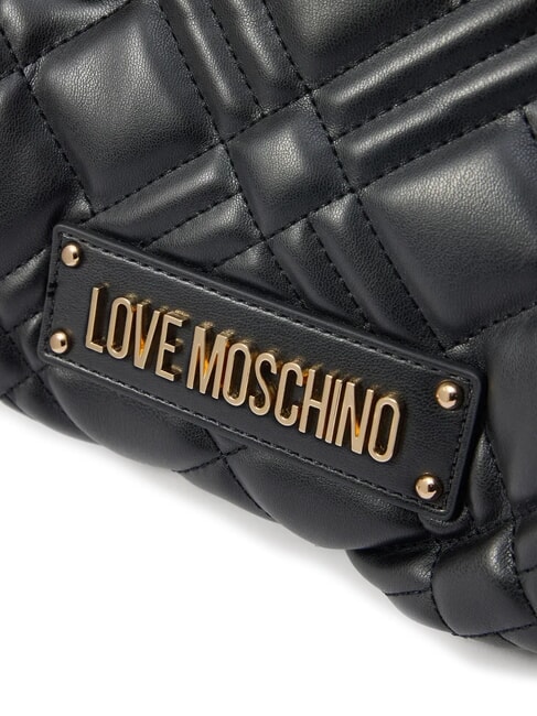 QUILTED Geantă de mână cu curea de umăr negru - Genți femei