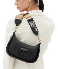 LOVE MOSCHINO BRAIDED Geantă de umăr negru - Genți femei - 5