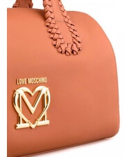 LOVE MOSCHINO BRAIDED Geantă de umăr cu curea de umăr cămilă - Genți femei - 3