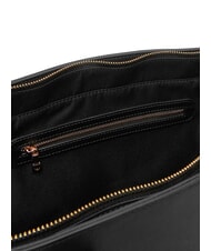 LOVE MOSCHINO LOVE EMBOSSED Geantă de cumpărături de umăr negru - Genți femei - 4