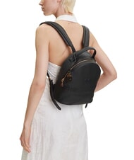 LOVE MOSCHINO LOVE EMBOSSED Rucsac cu logo cusut negru - Genți femei - 6