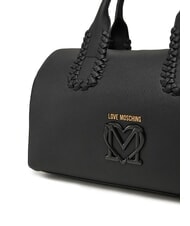 LOVE MOSCHINO BRAIDED Geantă de umăr cu curea de umăr negru - Genți femei - 3