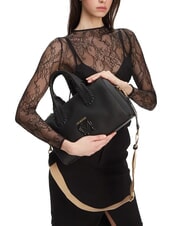 LOVE MOSCHINO BRAIDED Geantă de umăr cu curea de umăr negru - Genți femei - 5