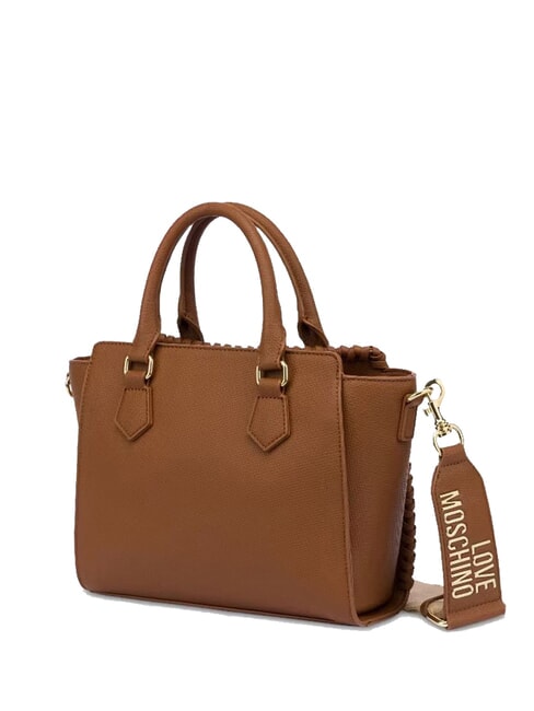 BRAIDED Geantă de mână cu curea de umăr cămilă - Genți femei