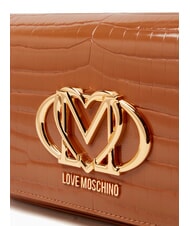 LOVE MOSCHINO CROCO Geantă de umăr cămilă2 - Genți femei - 3
