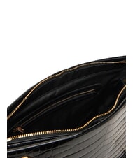 LOVE MOSCHINO SHINY CROCO Geantă de cumpărături de umăr crocus negru - Genți femei - 5