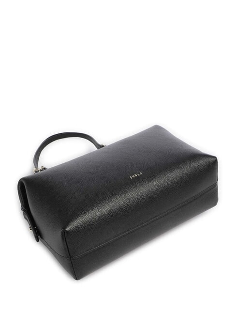 DOUBLE Geantă de umăr din piele negru - Genți femei