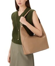 FURLA LARA Geantă de umăr din piele deşert - Genți femei - 5