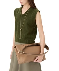 FURLA LARA Geantă de umăr din piele deşert - Genți femei - 6