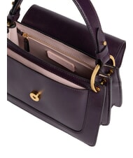 COCCINELLE C-ME CALF COCKER Geanta mica din piele cu bareta de umar prune - Genți femei - 4