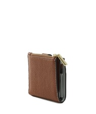 COCCINELLE METALLIC TRICOLOR Portofel mini din piele ciocănită zăpadă/coniac/negru - Portofele femei - 3