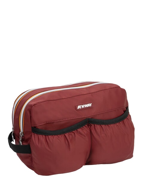 ALBAS Cutie cosmetică cu fermoar dublu, cu buzunare syrah roșu - Truse de toaletă