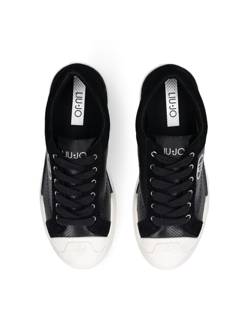 BENSON 01 Adidași microperforați negru - Pantofi femei