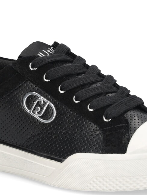 BENSON 01 Adidași microperforați negru - Pantofi femei