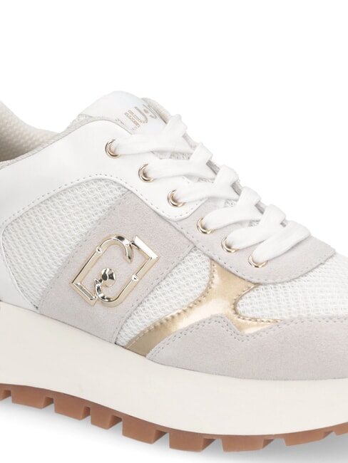 AMAZING 43 Teniși cu inserții din material tip plasă alb - Pantofi femei