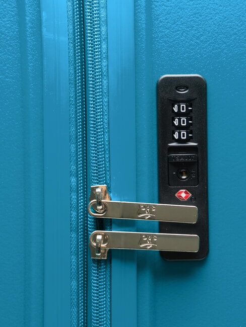 SLIDE Cărucior pentru bagaje de mână albastru de malachit - Bagaje de mână