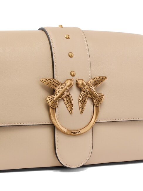 LOVE ONE CLASSIC SLOUCHY Geantă de umăr din piele bej-gri fumuriu-auriu antic - Genți femei