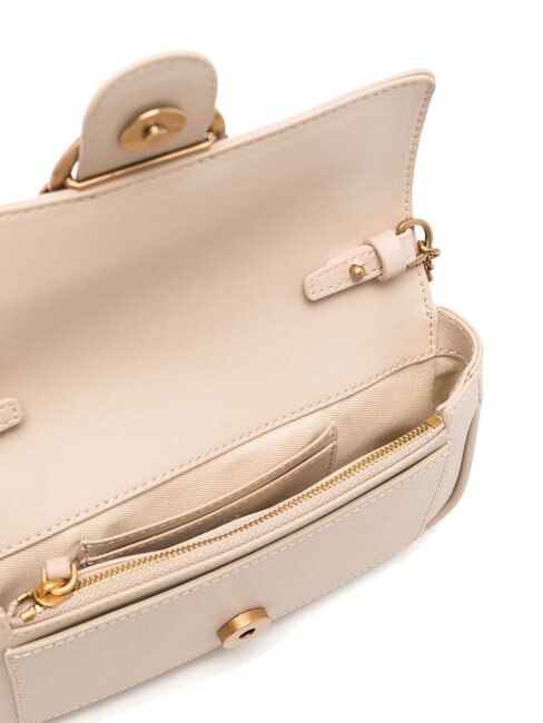 LOVE ONE POCKET Geanta de umar din piele bej-gri fumuriu-auriu antic - Genți femei