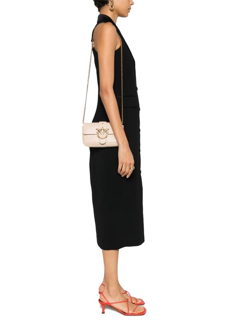 LOVE ONE POCKET Geanta de umar din piele bej-gri fumuriu-auriu antic - Genți femei