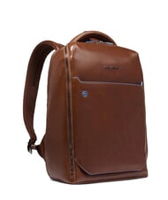 PIQUADRO BLUE SQUARE Rucsac din piele, suport laptop 14". - Rucsacuri pentru laptop