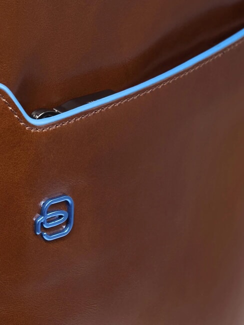 BLUE SQUARE Rucsac din piele, suport laptop 14". BROWN - Rucsacuri pentru laptop