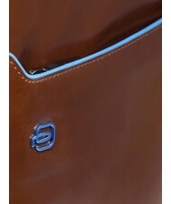 PIQUADRO BLUE SQUARE Rucsac din piele, suport laptop 14". BROWN - Rucsacuri pentru laptop - 5