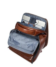 PIQUADRO BLUE SQUARE Rucsac din piele, suport laptop 14". BROWN - Rucsacuri pentru laptop - 7