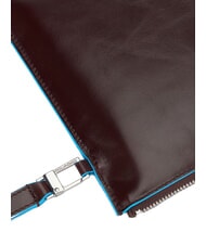 PIQUADRO BLUE SQUARE Pochetă plată din piele MAHOGANY - Genți femei - 4