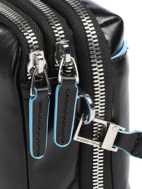 BLUE SQUARE Pocheta organizata din piele negru - Husă pentru tabletă și organizator